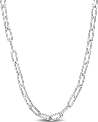 Amour 3.5mm Fancy Paperclip Chain Necklace In Sterling Silver, 18 In