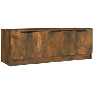 vidaXL Vidaxl - tv Cabinet Smoked Oak 102x35x36.5 cm Engineered Wood