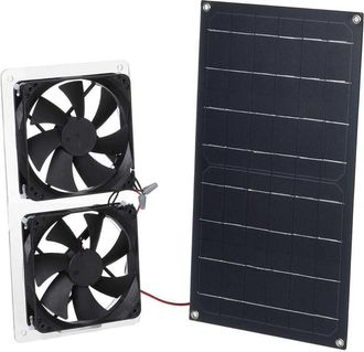 OEM Ventilador Solar Impermeable De 100 W Para Gallinero, Invernadero O Cobertizo De Jard&iacute;n: Juego Completo Con Motor De Cc Y Panel Solar
