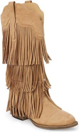 Matisse Footwear Saloon Fringe Boot in Natural at Nordstrom, Size 11