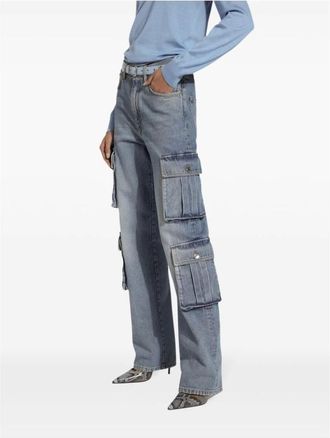 Dolce & Gabbana Straight Jeans, female, Blue, Size: XS Cargo Jeans
