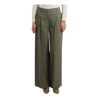 HUGO BOSS Broeken, Dames, Groen, L, Polyester, Tiana Pinstripe Broeken