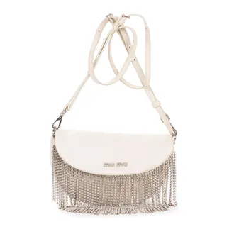 Miu Miu Crystal Fringed Crossbody schoudertas