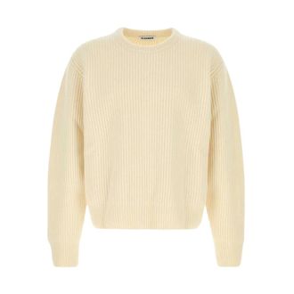 Jil Sander Jersey de cuello redondo de canal&eacute; - Knitwear - Hombre - Beige - L