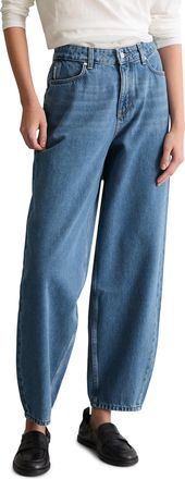 Marc O'Polo Denim High-waist-Jeans MARC OPOLO DENIM, Damen, Gr. 26, L&auml;nge 32, medium blau, Denim/Jeans, Obermaterial: 100% Baumwolle, Jeans High-waist-Jeans, Hohe Leibh