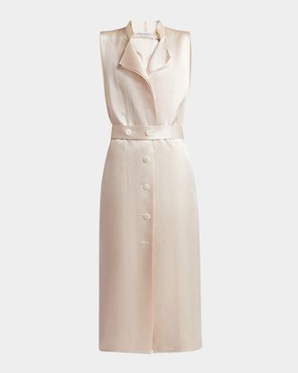 Philosophy di Lorenzo Serafini Satin Belted Long Waistcoat