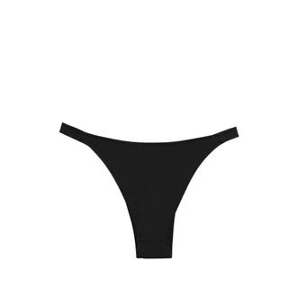 Frankies Bikinis High-Cut Nylon Bikini Bottom - Black