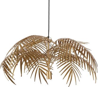 Maisons du monde L&aacute;mpara de techo con hojas de palmera de metal dorado