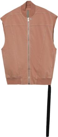 Rick Owens zip-up cotton gilet - women - Cotton - S - Orange