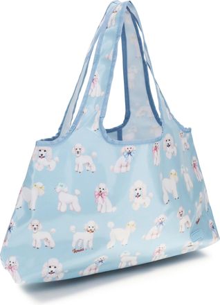 Fiorucci Womens Poodle Hobo Shoulder Bag Light Blue Pvc