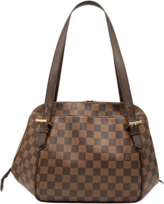 Louis Vuitton Borsa a spalla Belem MM in tela Damier Eb&egrave;ne 2005 - Marrone
