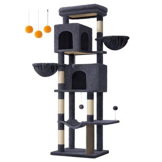 FEANDREA &Aacute;rbol para gatos multinivel de 174 cm de color gris