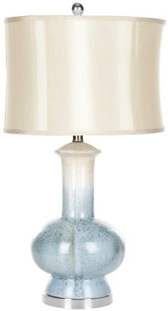 Safavieh Lampara de mesa de ceramica azul/blanco