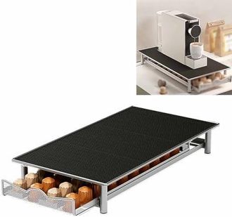 No Brand Organizador De C&aacute;psulas De Caf&eacute; Nespresso Con Cajones, Estructura Met&aacute;lica, Ideal Para Cocinas, Oficinas Y Dormitorios, Con Capacidad Para Hasta 40 C&aacute;