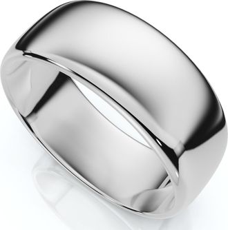 Pompeii3 8mm Dome High Polished Wedding Band 950 Platinum Size Selectable