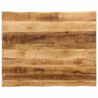Berkfield Home Table Top Live Edge 110x80x2.5 cm Solid Wood Rough Mango in Brown
