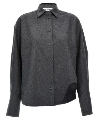 The Attico Gray Wool Womens Blouse