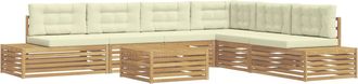 vidaXL 8 Uds. Conjunto De Sof&aacute;s De Exterior Blanco Vidaxl