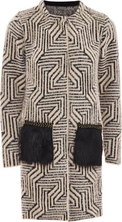 Faina Vest Dames beige/ zwart