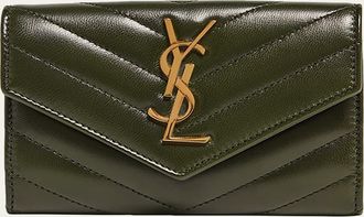Saint Laurent YSL Monogram Small Flap Wallet in Smooth Leather
