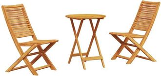 vidaXL Conjunto De Bistro Plegable 3 Pcs Marr&oacute;n Vidaxl