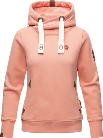 Navahoo Dames Hoodie Namikaa - Warme Trui met Hoge Kraag & Kunstleren Details