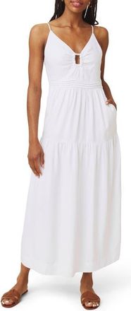 Splendid Darcy Sleeveless Tiered Maxi Dress in White at Nordstrom, Size X-Small