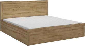 Petits Meubles Cama 180x200 con somier y cajones estratificado marr&oacute;n