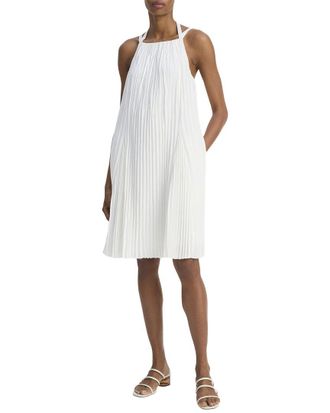 Vince Pleated A-Line Pintuck Dress