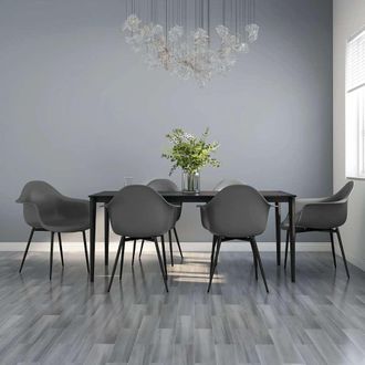vidaXL Vidaxl - Sillas De Comedor 6 Unidades Gris Pp