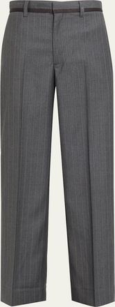 WE-AR4 Tuxedo Pinstripe Straight-Leg Trousers
