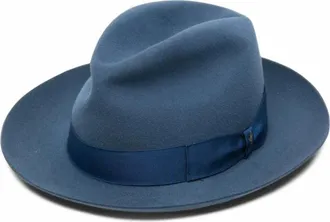 Borsalino Marengo Hoed - Heren - Accessoires - Blauw - Maat: 57 CM Wol