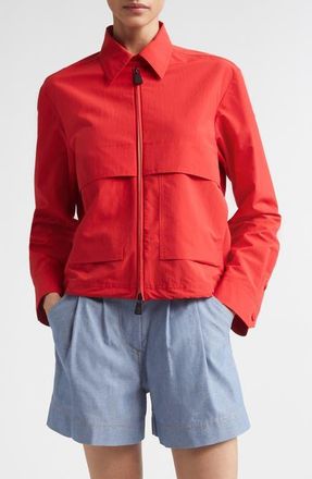 Moncler Zip Front Jacket in Barbados Cherry at Nordstrom, Size Xx-Small
