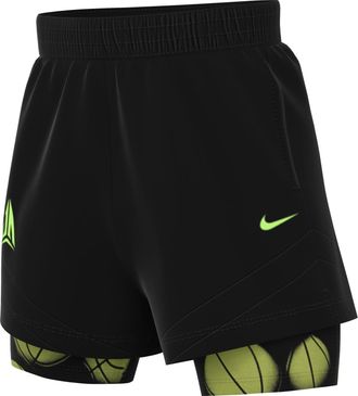 Nike Nike Mens Yes M Nk Df Icon 2in1 4in Short, Black/Lime Blast, L