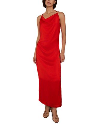 Reiss Lilah Slip Cowl Neck Midi Dress