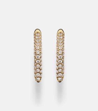 Sydney Evan 14kt gold (585/1000) hoop earrings with diamonds