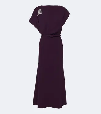 Roland Mouret Embellished cady cocktail dress