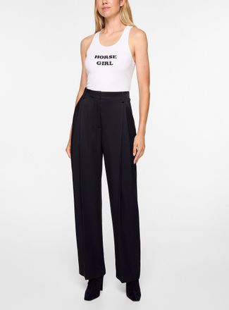 Stella McCartney Womens Pleated satin pant