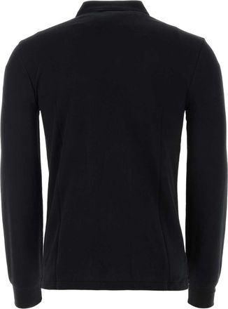 Polo Ralph Lauren Mens Long-Sleeve Piquet Cotton Polo Black