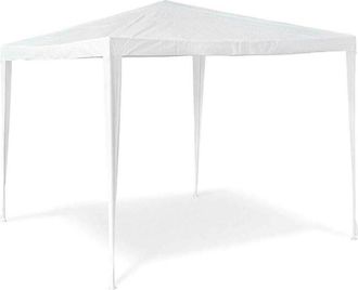 Trade Shop Trade Shop - Gazebo 3x3mt Tenda Esterni Arredo Giardino Tetto Antipioggia Idrorepellente Bianco