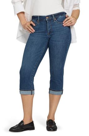 NYDJ Marilyn Cool Embrace Straight Crop Jeans in Sunset Villa at Nordstrom, Size 12P