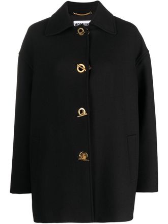 Moschino Jas van scheerwol - Zwart