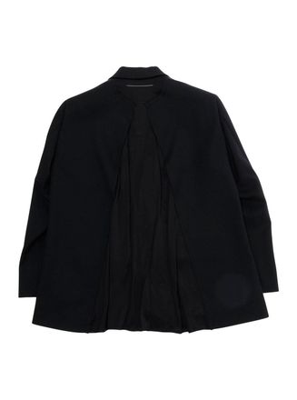 Maison Margiela Wool-Blend V-Neck Blazer - Black