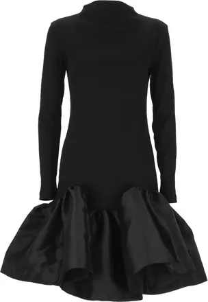 Marques Almeida Abito midi con ruches - Nero