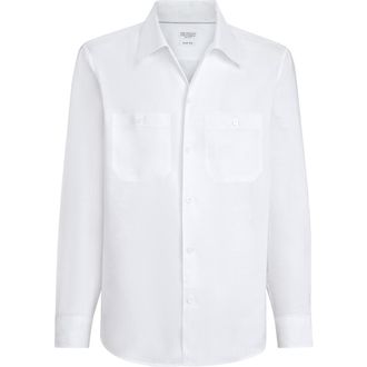 Brunello Cucinelli Shirt with chest pockets in White at Nordstrom, Size Xxx-Large Eu