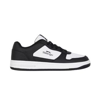 Slazenger Dames/Dames Leren Platte Trainers (Zwart, Wit)
