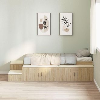vidaXL vidaXL Struttura letto con contenitore Rovere Sonoma 80 cm