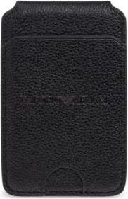 Emporio Armani Platte Documenthouder - Heren - Portefeuilles - Zwart - ONE Size - Leer - Accessoires