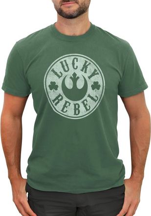 Star Wars Mens Star Wars Distressed Lucky Rebel Shamrock T Shirt in Light Green at Nordstrom, Size Xxx-Large