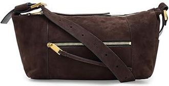 AllSaints Vega Suede Shoulder Bag Womens Handbags Bitter Brown